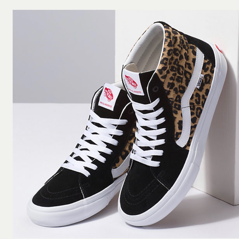 vans custom cheetah print